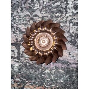 Pinwheel Shaped Metal Gelatin Mold - Gelatin, Dessert, Vintage, Copper Color